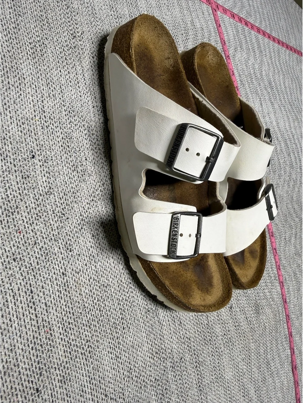 Birkenstock White Adjustable Buckle Sandals Size 31 EU / 13C